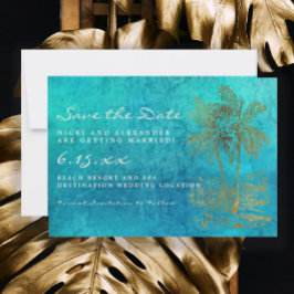 Reserve A Data Casamento de Ouro Verde Palma Tropical Salve Nossa