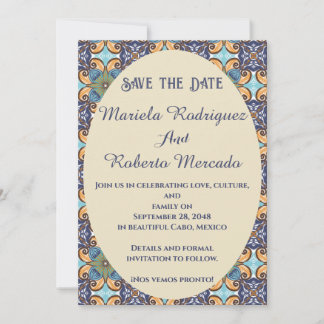 Reserve A Data Casamento de Oval Talavera Floral Mexicana Elegant