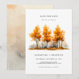 Reserve A Data Casamento de paisagem de outono na natureza