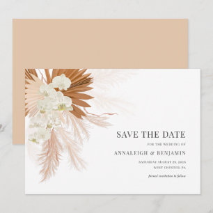 Reserve A Data Casamento de Pampas Grass Botanical Terracotta
