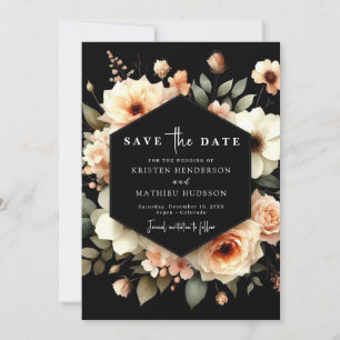 Reserve A Data Casamento de Peach minimalista personalizado
