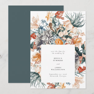 Reserve A Data Casamento de Pinturas Vermelhos Elegantes
