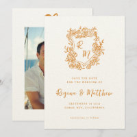 Casamento De Pó De Laranja Floral De Mão Laranja M