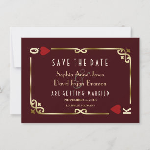 Reserve A Data Casamento de Pôquer no Cassino Gold Deep Burgundy
