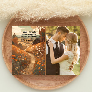 Reserve A Data Casamento de Prados de Flor Selvagem Russo Whimsic