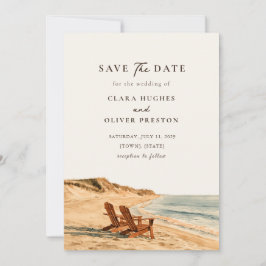 Reserve A Data Casamento de Praia com Duas Cadeiras na Hora de Ou