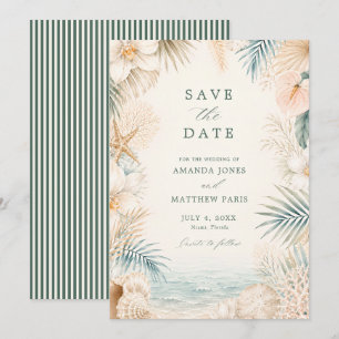 Reserve A Data Casamento de Praia com Listras Elegantes na Costa