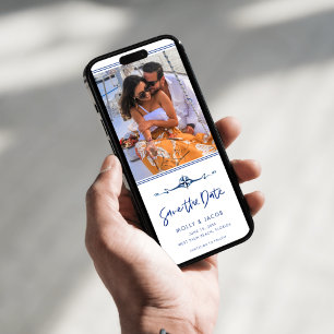 Reserve A Data Casamento de praia de fotografia náutica