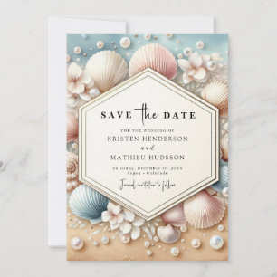 Reserve A Data Casamento de Praia Digital Watercolor