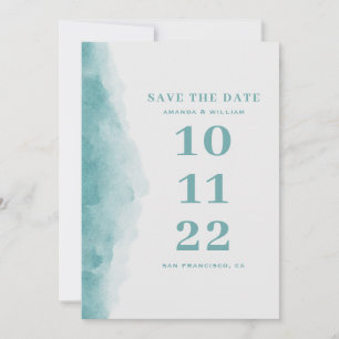 Reserve A Data Casamento de praia náutica azul-impermeável