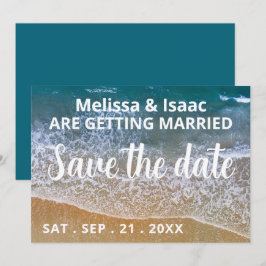 Reserve A Data Casamento de praia no mar azul