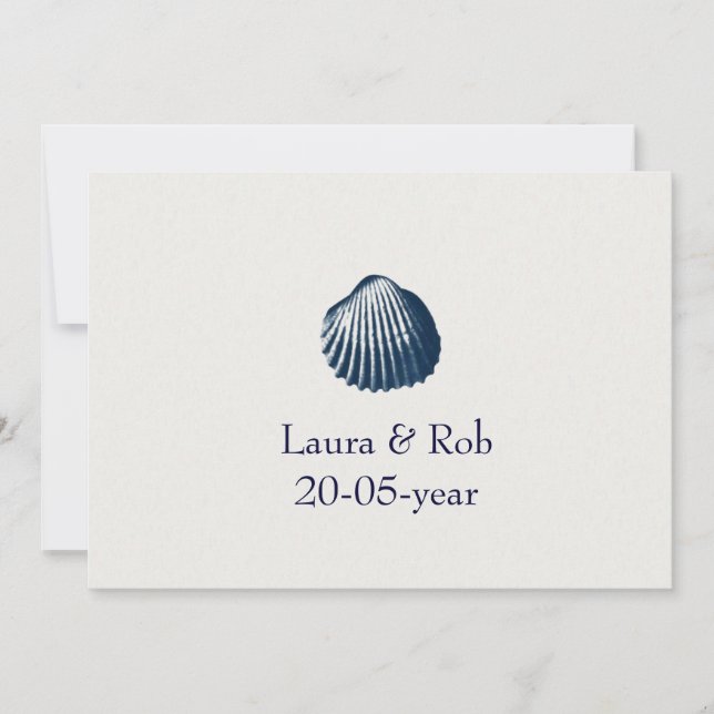 Reserve A Data casamento de praia Salve a data (Frente)