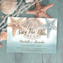Casamento de Praia Tropical de Starfish Seashell