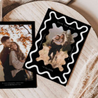 Casamento de Quadro de Onda Preto