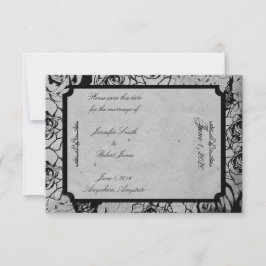 Reserve A Data Casamento de Quadro Gótico-Rosa Negro Salve a Data