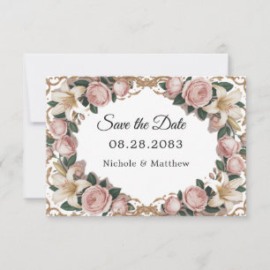 Reserve A Data Casamento de Quadros Rococo, Peonies Rosa
