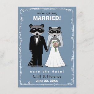 Reserve A Data Casamento de Raccoons Salve a Data
