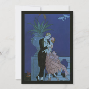 Reserve A Data Casamento de Recém-Casados Art Déco Vintage Salve 