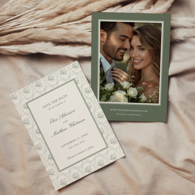 Reserve A Data Casamento de Rosa Verde Salvia (Criador carregado)