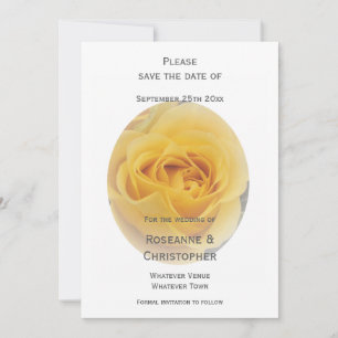 Reserve A Data Casamento de Rosebud Amarelo
