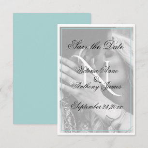 Reserve A Data Casamento de Script de Foto Monograma Salva A Data