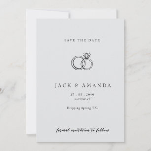 Reserve A Data Casamento de Script desenhado à mão minimalista sa