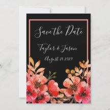 Casamento de Script Floral Romântico de Pêssego Ne