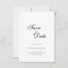 Reserve A Data Casamento de Script Minimalista Elegante