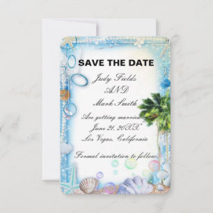 Reserve A Data Casamento De Seashell De Praia Tropical Salve O Ca