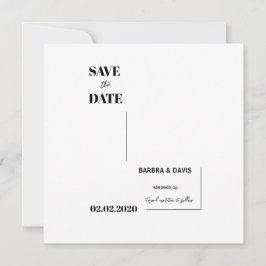Reserve A Data Casamento de Silhouette Casal Minimalista Moderno