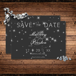Reserve A Data Casamento de Sparkle Black Winter Modern