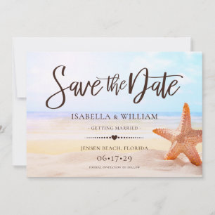 Reserve A Data Casamento de Starfish De Verão Tropical Moderno Sa