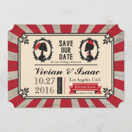 Reserve A Data Casamento de Steampunk Skull Cameo Salve as Datas