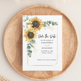 Reserve A Data Casamento de Sunflower Eucalyptus