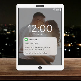Reserve A Data Casamento de Tela de Bloqueio de Telefone Celular