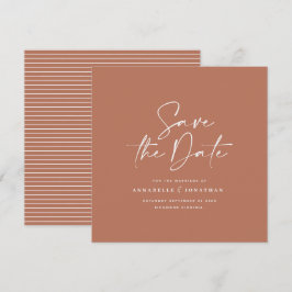 Reserve A Data Casamento de tipografia de terracotta com script c
