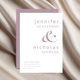 Reserve A Data Casamento de Tipografia Moderna Ampersand Rosa Mau