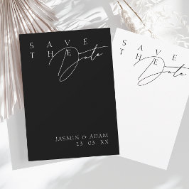 Reserve A Data Casamento de Tipografia Moderna Branca Simples