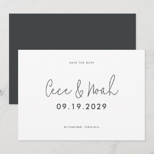Reserve A Data Casamento de tipografia simples e moderno e elegan