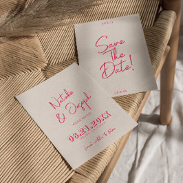 Reserve A Data Casamento de Trendência Retrópico Rosa Brilhante M