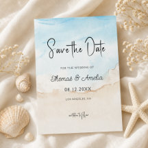 Casamento de Verão na Praia com Aquarela