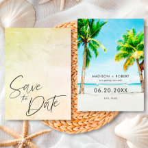 Casamento de Verão na Praia com Palmeira Tropical