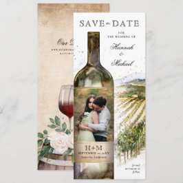 Reserve A Data Casamento de Vinha de Aquarela Elegante