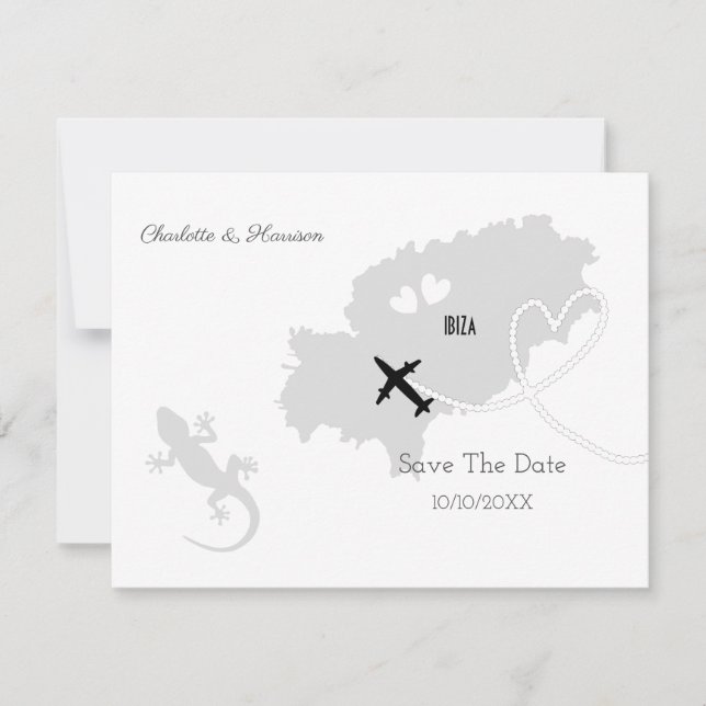 Reserve A Data Casamento Destino Ibiza Salve A Data (Frente)