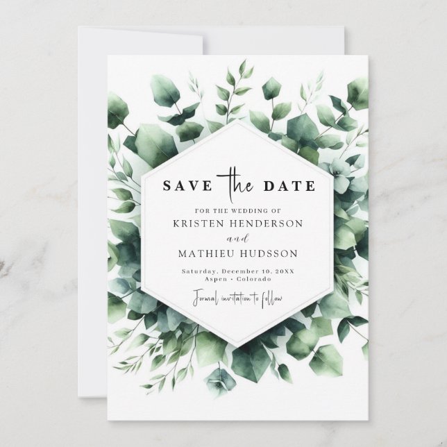 Reserve A Data Casamento Digital Eucalyptus Rebelde (Frente)
