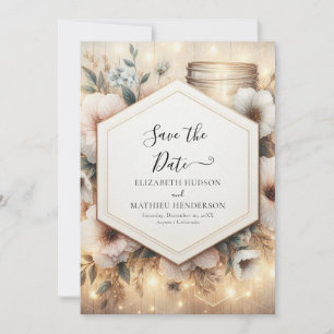 Reserve A Data Casamento Digital Florals Mason Jar