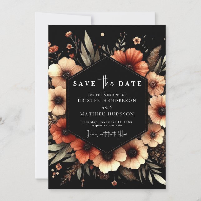 Reserve A Data Casamento Digital Moderno Terracotta (Frente)