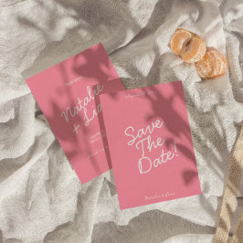 Reserve A Data Casamento Divertido de Verão Cor-de-Rosa Caprichos