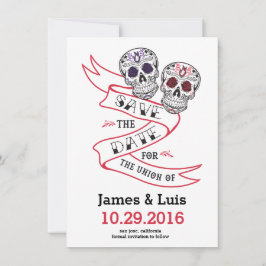 Reserve A Data Casamento do Crânio Mexicano Salve a data 4.5x6.25