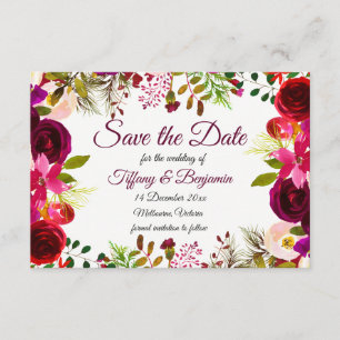 Reserve A Data Casamento Do Jardim Burgundy Boho Salve A Data Con
